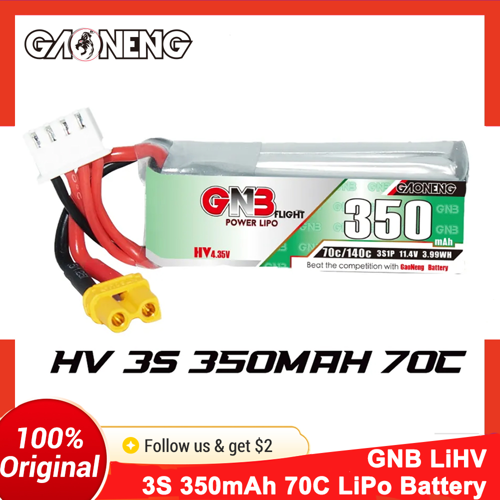 Walksnail Avatar Hd Goggles X - แบตเตอรี่ Gaoneng GNB 350mAh 3S 70C